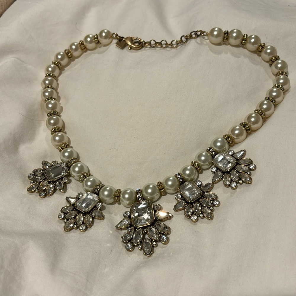 Statement Pearl and Diamond Necklace